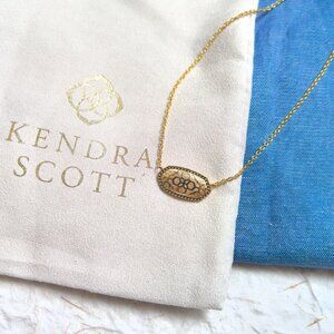 Kendra Scott Elisa Gold Filigree Pendant Necklace in Gold